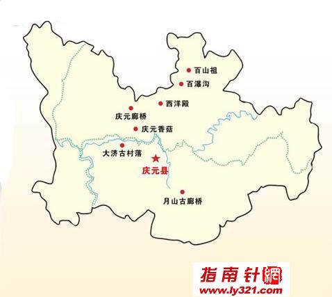 浙江丽水庆元县景点分布图_丽水地图查询图片
