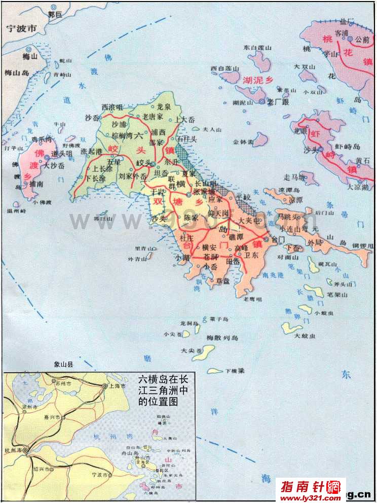 浙江舟山六横岛旅游地图图片