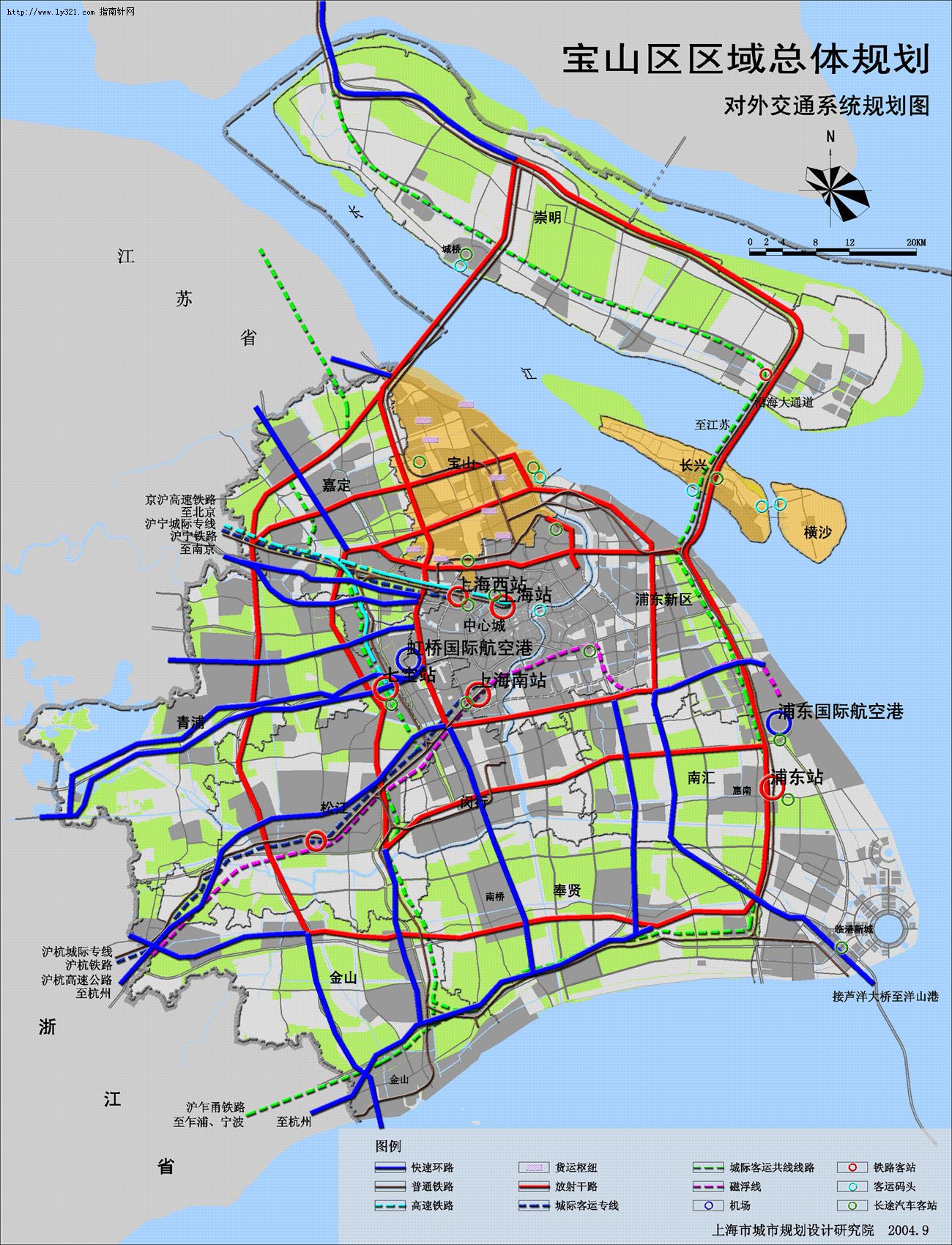 上海市干线道路地图