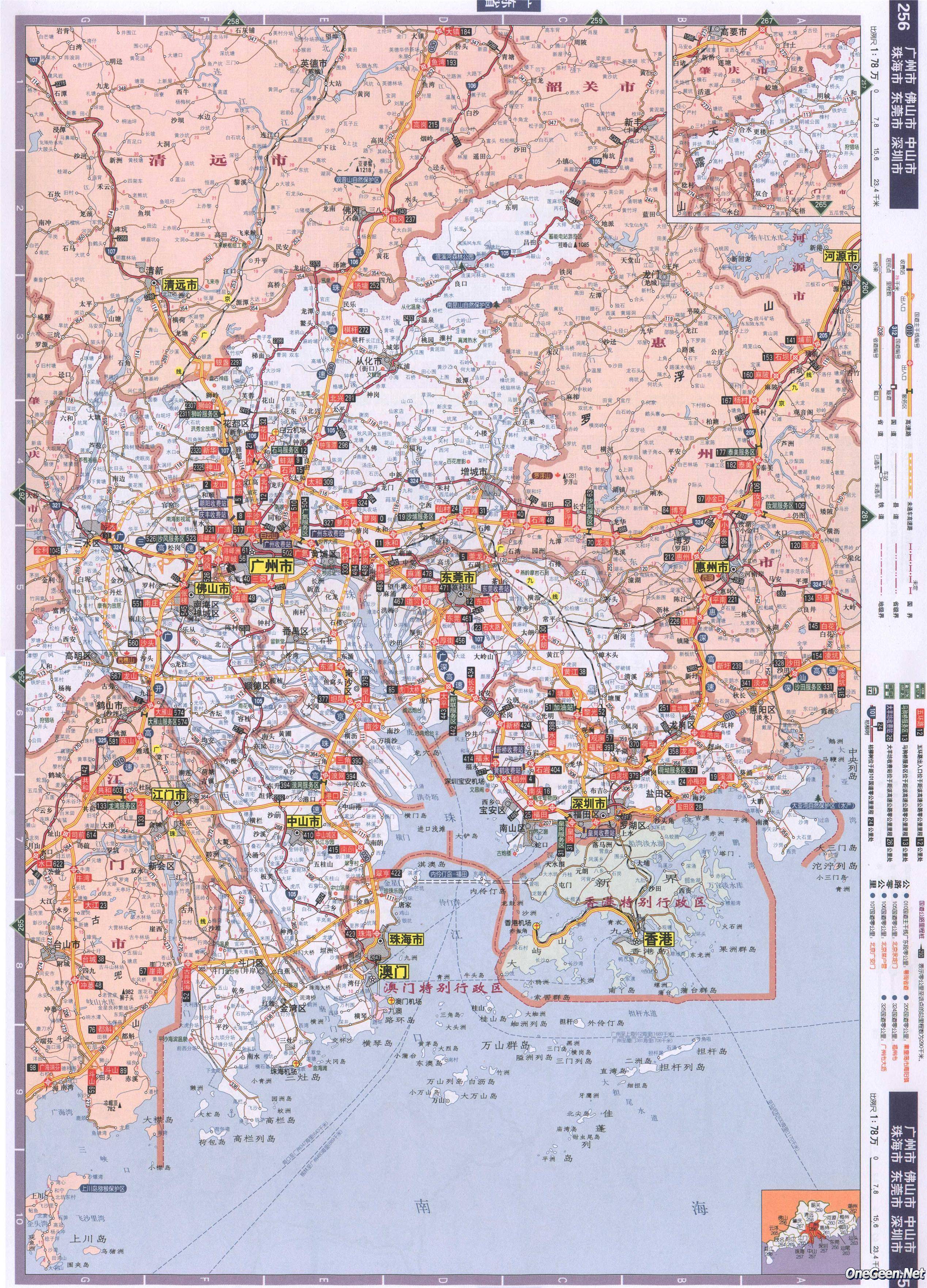 广州市旅游地图_广州市地图查询
