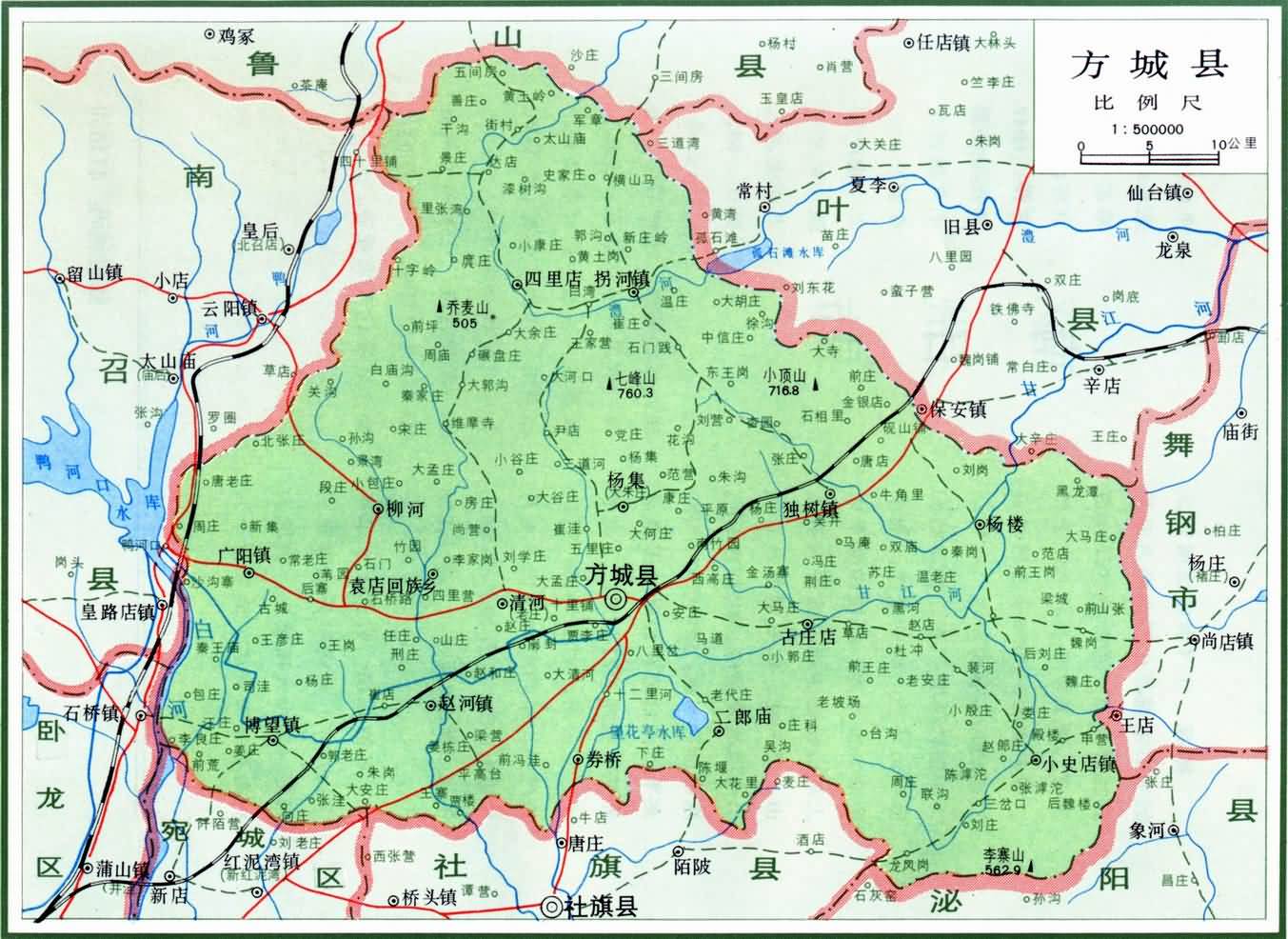 河南省方城县地图