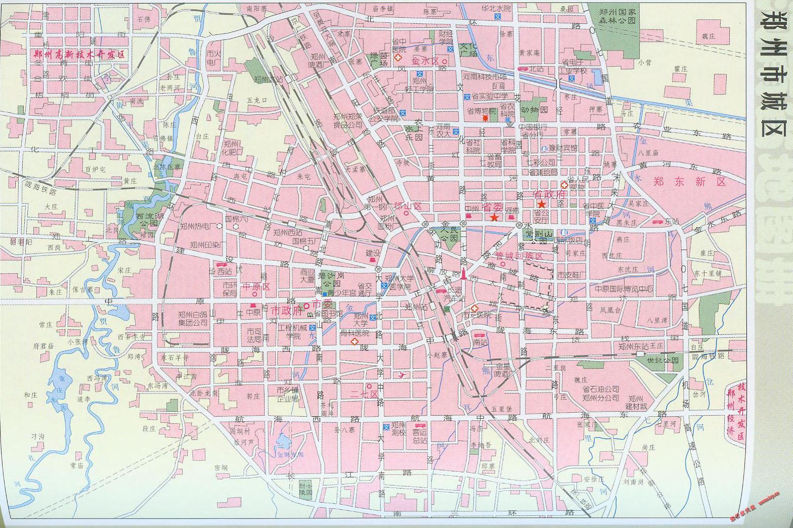 最新郑州市区地图
