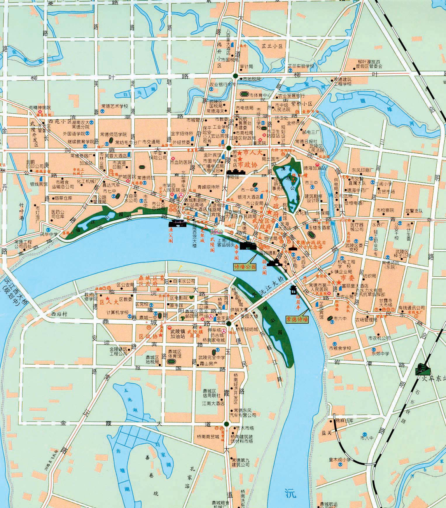 常德市城区地图图片