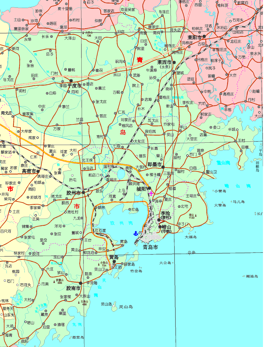 青岛市地图