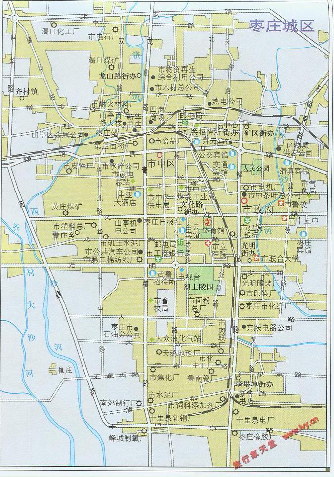 枣庄市城区地图
