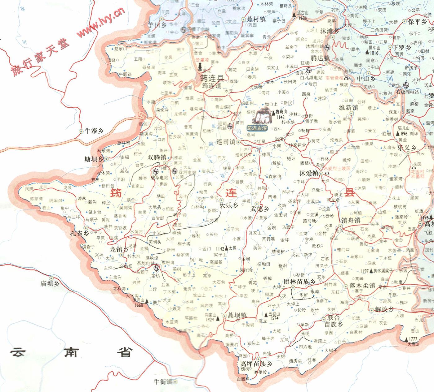 筠连县地图区划交通图图片