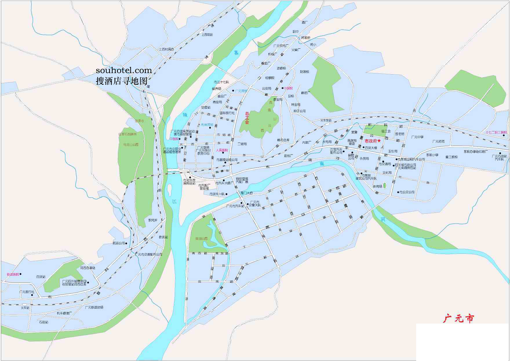 四川省广元市市区图_广元地图查询图片