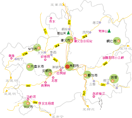 贵州旅游地图（图一）