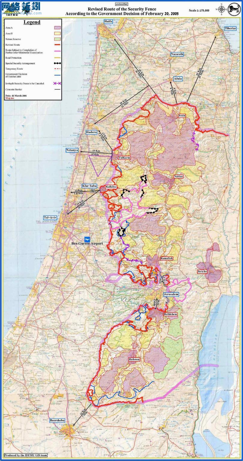 巴勒斯坦中英文版地图_巴勒斯坦地图库_地图