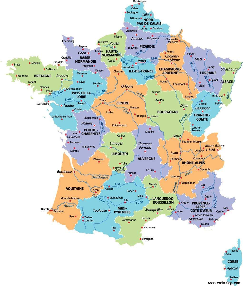 法国名胜古迹地图