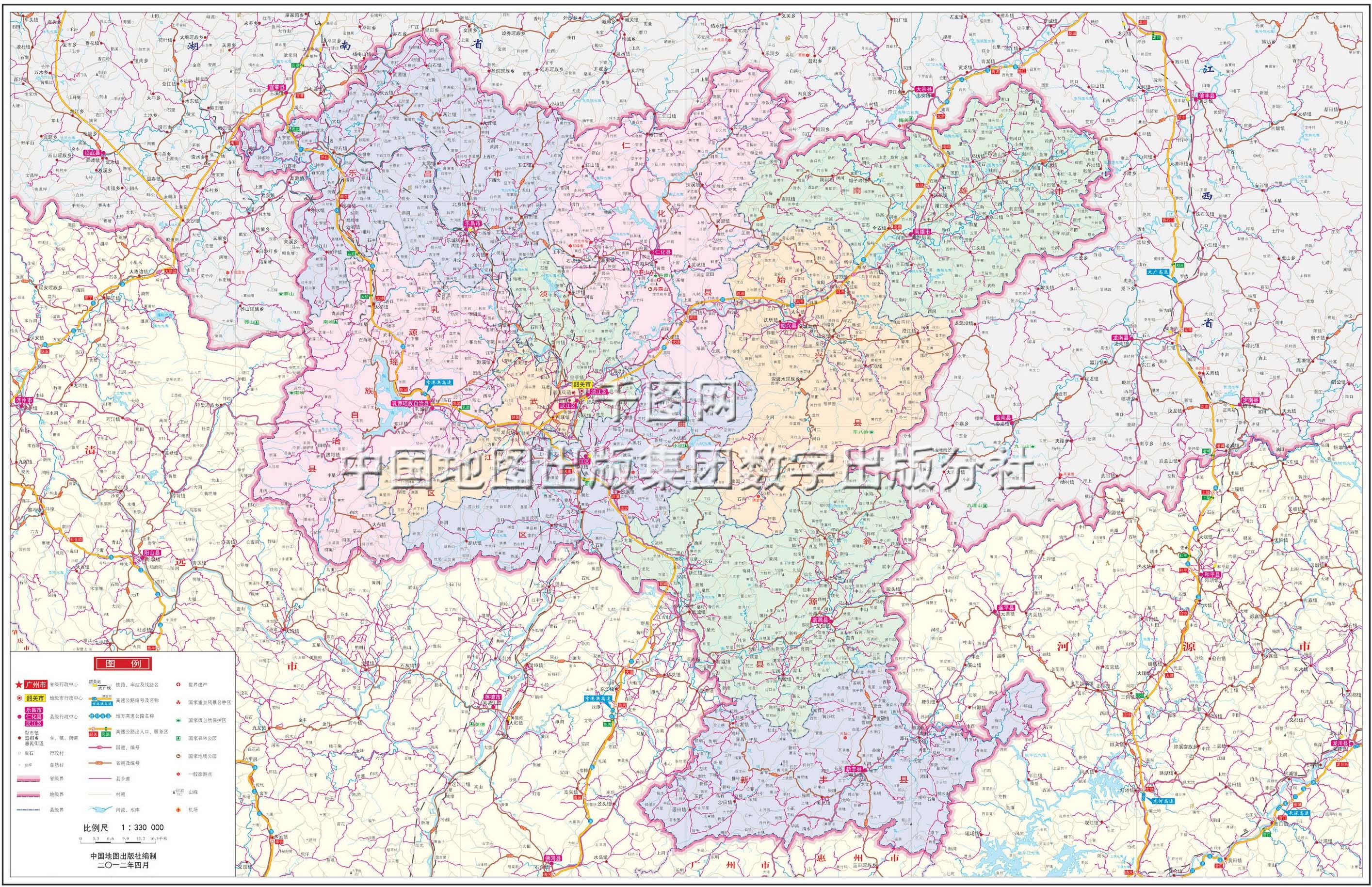 韶关市地图高清版图片