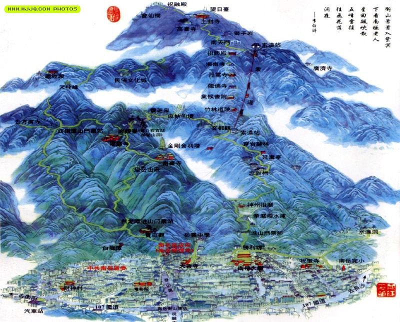 衡山旅游地图