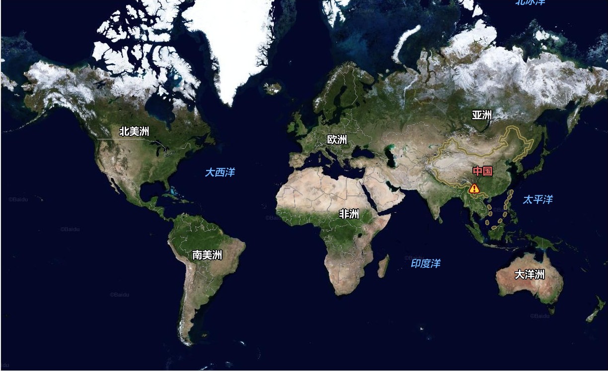 世界卫星地图(分洲)