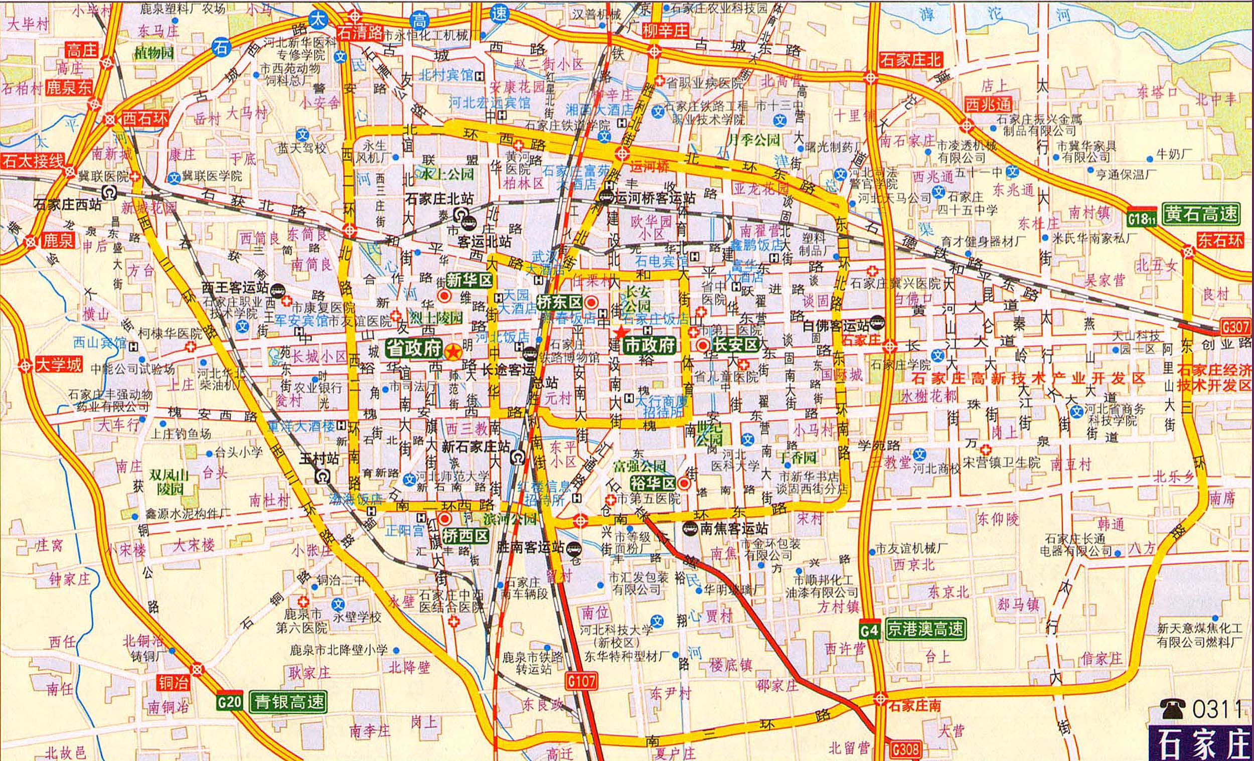 石家庄交通地图2018版