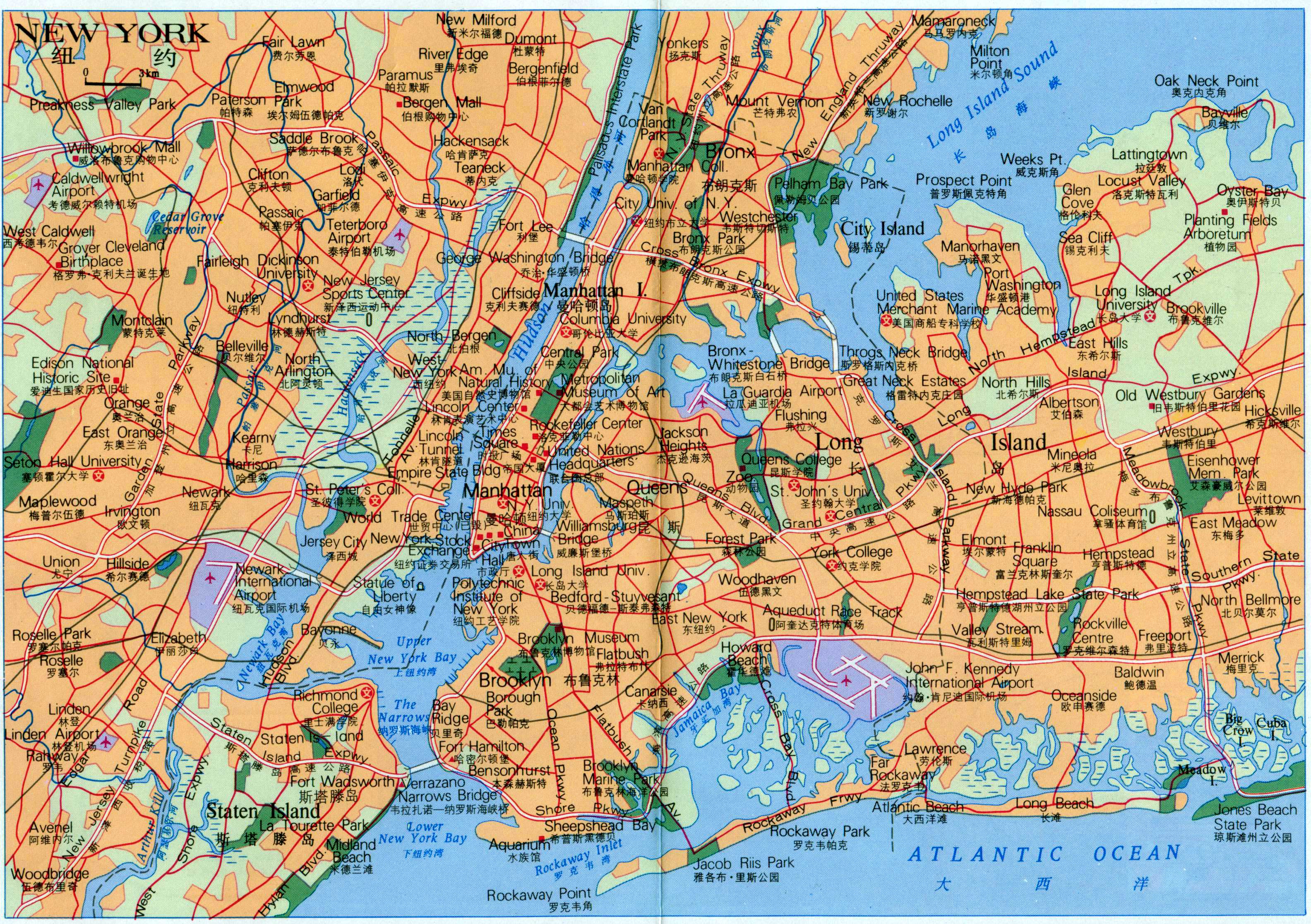 纽约州高清地图
