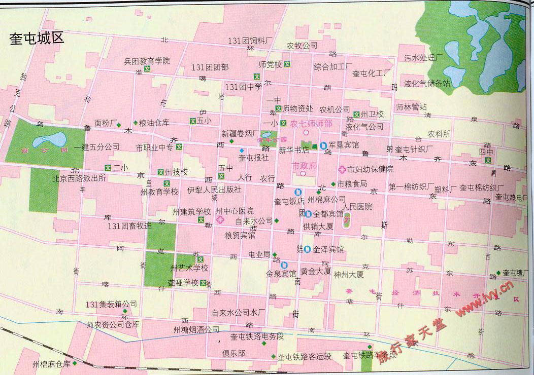 奎屯市城区地图